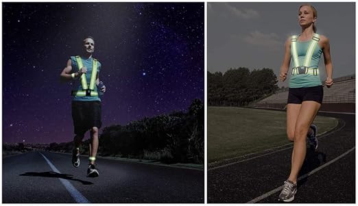 Chaleco Arnés Reflectante de Alta Visibilidad para Correr, Ciclismo y Trabajo Nocturno